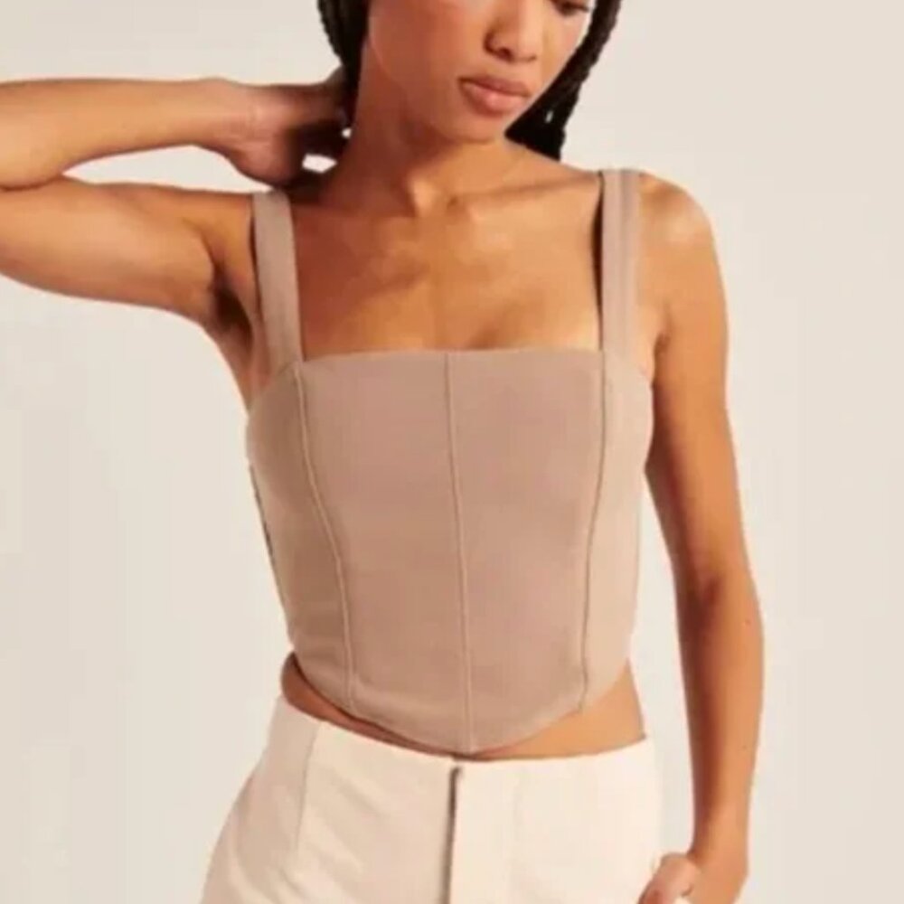Abercrombie Corset Top in Beige Size S